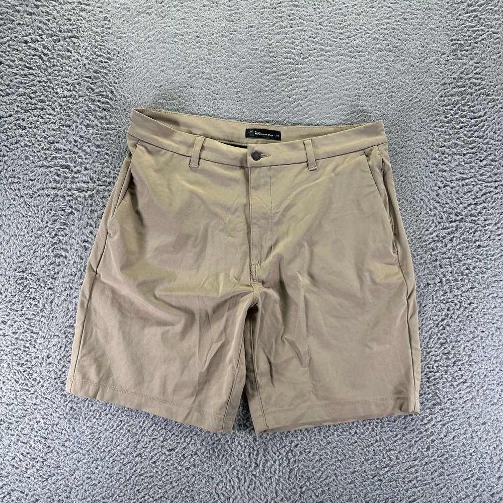 Member's Mark Benton Shorts Men 36 Beige Polyester Performance Sports Mesh-Lined